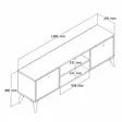 TV-bänk Hanah Home Dolce 1122 Ek Spånskiva 138x42,6x29,5 cm - TV-bänkar - 8683743041992 - 5