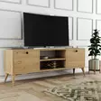 TV-bänk Hanah Home Dolce 1122 Ek Spånskiva 138x42,6x29,5 cm - TV-bänkar - 8683743041992 - 3
