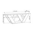 TV-bänk Hanah Home Pipralla Carrara Marmormönster Spånskiva 110x40x30 cm - TV-bänkar - 8684283291502 - 7