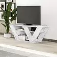 TV-bänk Hanah Home Pipralla Carrara Marmormönster Spånskiva 110x40x30 cm - TV-bänkar - 8684283291502 - 2