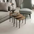 Nestingbord Hanah Home Lenny Valnöt Spånskiva 45x45x45 45x40x45 45x35x45 cm - Möbler - 8683742465812 - 3