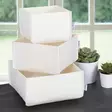 Skrivbordsorganisatör Aberto Design Felt Desk Organizer Set Cream Filt 22,5x22,5x10 cm 18x18x10 cm 14x14x10 cm - Förvaringslådor och korgar - 8683342858342 - 2