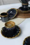 Kaffekoppar Set Hermia Svart Guld Keramik 12 Delar - Kaffe- och teserviser - 8684282992042 - 4