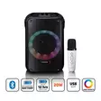 Karaokesystem med Bluetooth®, uppladdningsbart batteri, trådlös karaokemikrofon och LED-belysning för disco Svart - Nedis produkter - 8711902081272 - 1