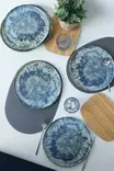 Serveringsfat Set Hermia Blå Turkos Keramik 6 Delar - Serveringsfat - 8684283059522 - 7