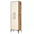 Skoskåp Hanah Home Berlin A Valnöt Cream Spånskiva 60x200x35 cm - Skoskåp - 8683342170192 - 1