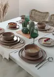 Matsservis Hermia Taupe Keramik 18 Delar - Serveringsfat - 8684282139362 - 2