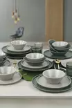 Matsservis Hermia Grön Vit Keramik 24 Delar - Serveringsfat - 8683743010202 - 3