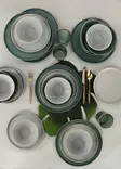 Matsservis Hermia Grön Vit Keramik 24 Delar - Serveringsfat - 8683743010202 - 10