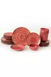 Matsservis Hermia Röd Guld Keramik 24 Delar - Serveringsfat - 8684282368182 - 6