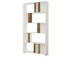 Bokhylla Hanah Home Lima Vit Valnöt Spånskiva 90x180x20 cm - Bokhyllor - 8683342169752 - 1