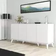 Konsolbord Hanah Home Elegante 1602 Vit Spånskiva 180x80,8x45 cm - Byråer och skåp - 8682870764002 - 3
