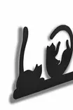 Dekorativ Led Väggdekor Wallity Cat Love Röd MDF 70x22 cm - Ljussmycken och ljusfigurer - 8682870904552 - 6