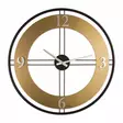 Väggklocka Wallity Guld Svart Stål/MDF 62x62 cm - Väggklockor - 8684283520022 - 3