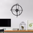 Väggklocka Metall Wallity Svart Metall 49x43 cm - Väggklockor - 8683742829782 - 4