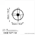 Väggklocka Metall Wallity Svart Metall 49x43 cm - Väggklockor - 8683742829782 - 6