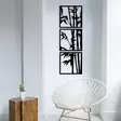 Väggdekor Metall Wallity Tuyunju Svart Metall 36x110 cm - Dekorationer, prydnadsföremål - 8684283349852 - 3