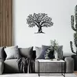 Väggdekor Metall Wallity Yaprak Dokumu Svart Metall 69x52 cm - Dekorationer, prydnadsföremål - 8682870865402 - 4