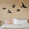 Väggdekor Metall Wallxpert Crow Svart Metall 33x22,5 cm 5 Delar - Dekorationer, prydnadsföremål - 8683742939962 - 2