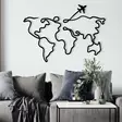Väggdekor Metall Wallxpert Mozzafiato Svart Metall 60x42 cm - Dekorationer, prydnadsföremål - 8682870956292 - 2