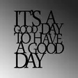 Väggdekor Metall Wallity Its A Good Day To Have A Good Day Svart Metall 70x61 cm - Dekorationer, prydnadsföremål - 8684282635192 - 6