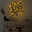 Väggdekor Metall Wallity Its A Good Day To Have A Good Day Svart Metall 70x61 cm - Dekorationer, prydnadsföremål - 8684282635192 - 3