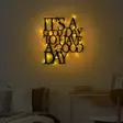 Väggdekor Metall Wallity Its A Good Day To Have A Good Day Svart Metall 70x61 cm - Dekorationer, prydnadsföremål - 8684282635192 - 4