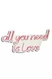 Led Väggdekor Wallity All You Need Is Love Röd Plast 32x60 cm - Ljussmycken och ljusfigurer - 8683342965392 - 1