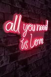 Led Väggdekor Wallity All You Need Is Love Röd Plast 32x60 cm - Ljussmycken och ljusfigurer - 8683342965392 - 3