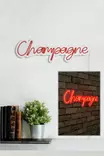 LED Väggdekor Wallity Champagne Röd Plast 60x18 cm - Ljussmycken och ljusfigurer - 8682870655492 - 4