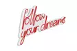 Led Väggdekor Wallity Follow Your Dreams Röd Plast 60x32 cm - Ljussmycken och ljusfigurer - 8682870287952 - 8