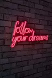 Led Väggdekor Wallity Follow Your Dreams Röd Plast 60x32 cm - Ljussmycken och ljusfigurer - 8682870287952 - 5