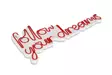 Led Väggdekor Wallity Follow Your Dreams Röd Plast 60x32 cm - Ljussmycken och ljusfigurer - 8682870287952 - 1