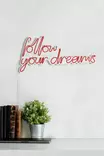 Led Väggdekor Wallity Follow Your Dreams Röd Plast 60x32 cm - Ljussmycken och ljusfigurer - 8682870287952 - 6