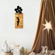 Väggdekor Trä Wallity Child And Balloons Svart Trä/Metall 30x86 cm - Dekorationer, prydnadsföremål - 8682870773592 - 2