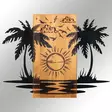 Väggdekor Trä Wallity Hawaii Svart Trä 74x57,5 cm - Dekorationer, prydnadsföremål - 8683743680382 - 4
