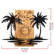Väggdekor Trä Wallity Hawaii Svart Trä 74x57,5 cm - Dekorationer, prydnadsföremål - 8683743680382 - 6