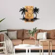 Väggdekor Trä Wallity Hawaii Svart Trä 74x57,5 cm - Dekorationer, prydnadsföremål - 8683743680382 - 3