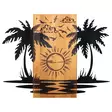 Väggdekor Trä Wallity Hawaii Svart Trä 74x57,5 cm - Dekorationer, prydnadsföremål - 8683743680382 - 1