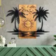 Väggdekor Trä Wallity Hawaii Svart Trä 74x57,5 cm - Dekorationer, prydnadsföremål - 8683743680382 - 2