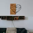 Väggdekor Trä Wallity Heart Svart Trä 58x58 cm - Dekorationer, prydnadsföremål - 8682870854772 - 2