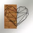 Väggdekor Trä Wallity Heart Svart Trä 58x58 cm - Dekorationer, prydnadsföremål - 8682870854772 - 5