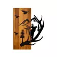 Väggdekor Trä Wallity Deer And Mountain Valnöt/Svart Trä 43x58x3 cm - Dekorationer, prydnadsföremål - 8684282397342 - 1