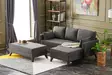 Hörnbäddsoffa Atelier del Sofa Bella Antracit Polyester 205x81x85 cm - Soffor - 8682870815612 - 3