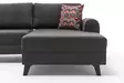 Hörnbäddsoffa Atelier del Sofa Belen Antracit Polyester Linne 300x202x78 cm - Soffor - 8682870658882 - 9