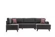 Hörnbäddsoffa Atelier del Sofa Belen Antracit Polyester Linne 300x202x78 cm - Soffor - 8682870658882 - 6