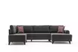 Hörnbäddsoffa Atelier del Sofa Belen Antracit Polyester Linne 300x202x78 cm - Soffor - 8682870658882 - 7