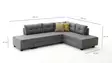 Hörnbäddsoffa Atelier del Sofa Manama Grå Polyester 280x206x85 cm - Soffor - 8681875114232 - 8
