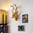 Väggdekor Wallity Bust of Deer Guld Polyester 26x38x17 cm - Dekorationer, prydnadsföremål - 8683743851942 - 2