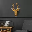 Väggdekor Wallity Bust of Deer Guld Polyester 26x38x17 cm - Dekorationer, prydnadsföremål - 8683743851942 - 5